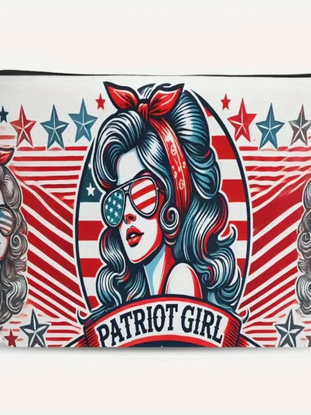 Cosmetic Pouch Featuring The Patriot Logo